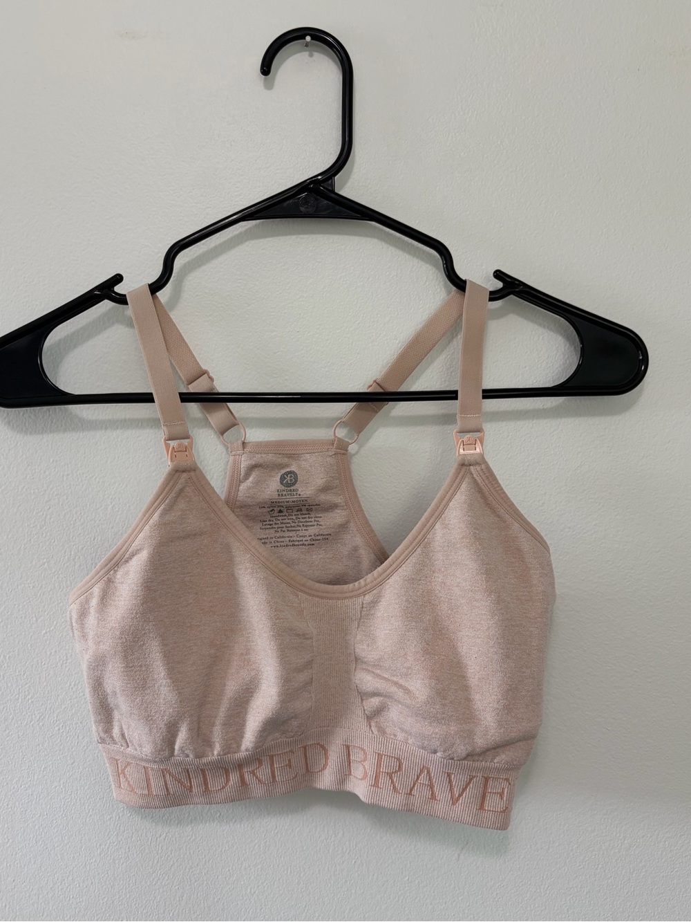 Kindred Bravely Pink Racerback Nursing Bra- Medium